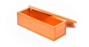 Oranža koka kaste ar vāku